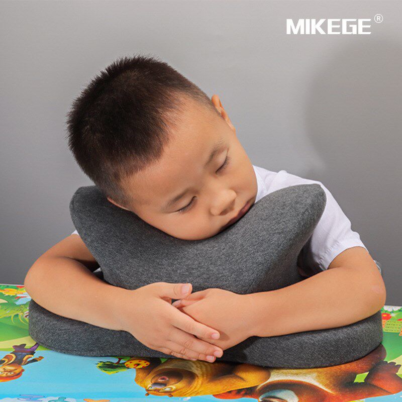 午睡枕学生趴睡枕教室午睡小枕头办公室记忆棉夏季冰丝少儿午休枕