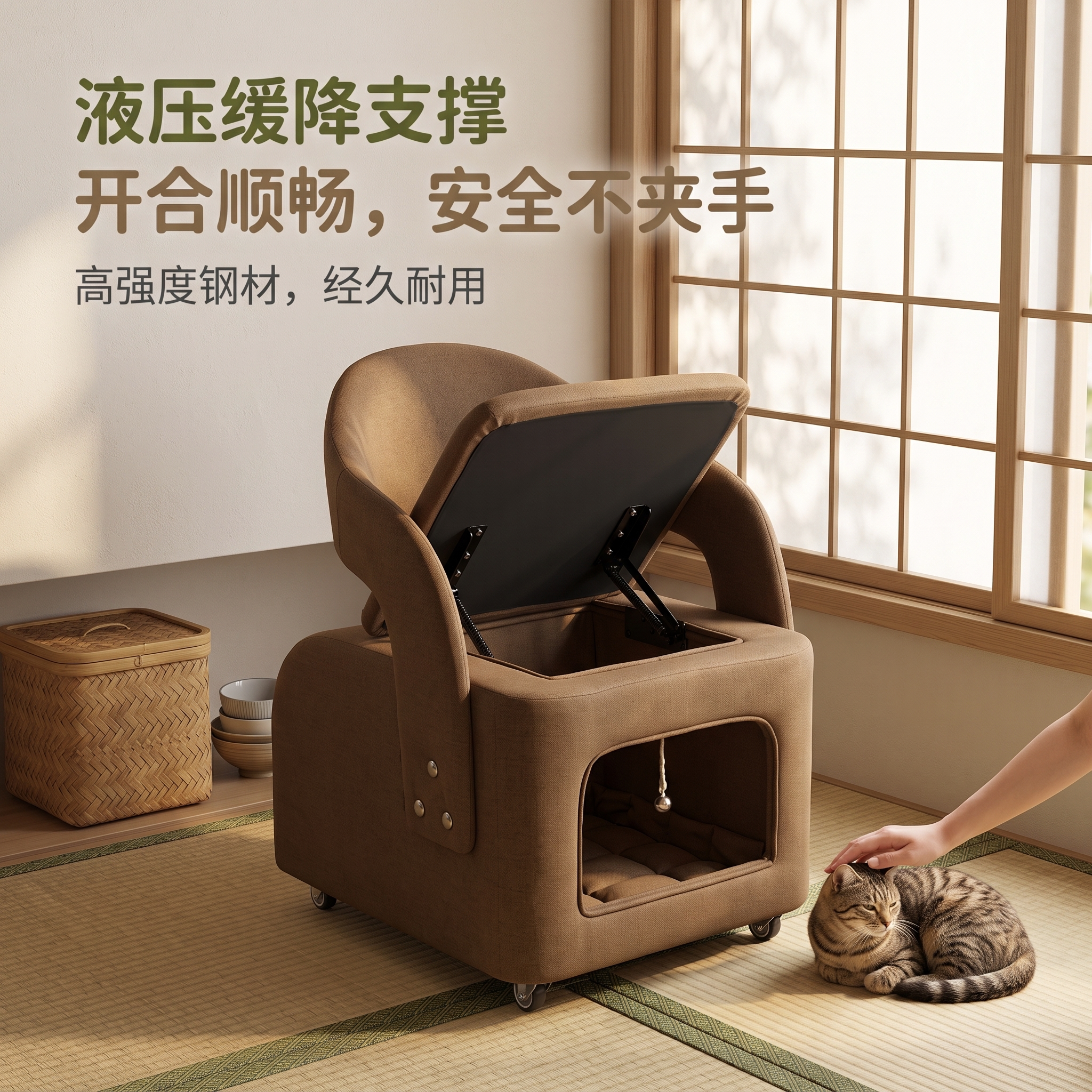 一体式换鞋凳猫狗窝四季通用