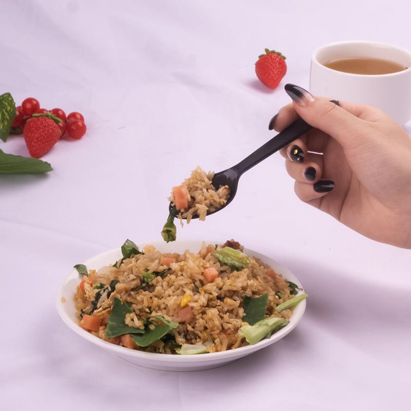 一一性塑料勺IRB子DS1次大羹甜品布小丁果冻黄色勺次性快餐外卖勺