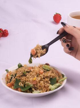 一一性塑料勺IRB子DS1次大羹甜品布小丁果冻黄色勺次性快餐外卖勺