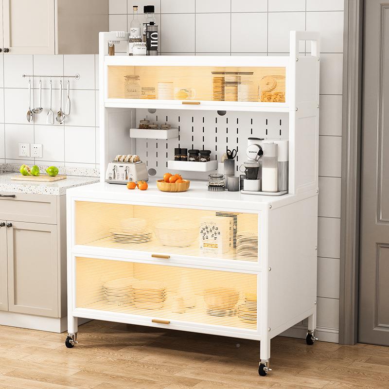 222置架餐边柜洞洞板物厨房落置物柜地收多层纳储物橱