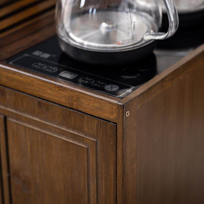 3294中厅式茶桌带轮家用茶台柜楠木一体几茶水客移动茶水阳台小茶