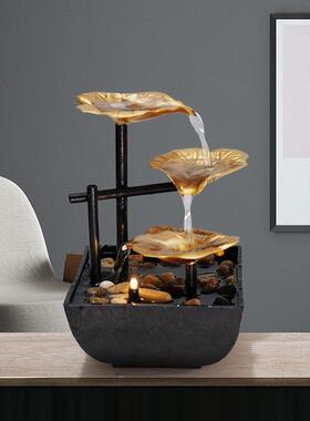 陶七彩XHA流水摆件循环水迁招财客厅办公室家居装品高饰级礼摆件