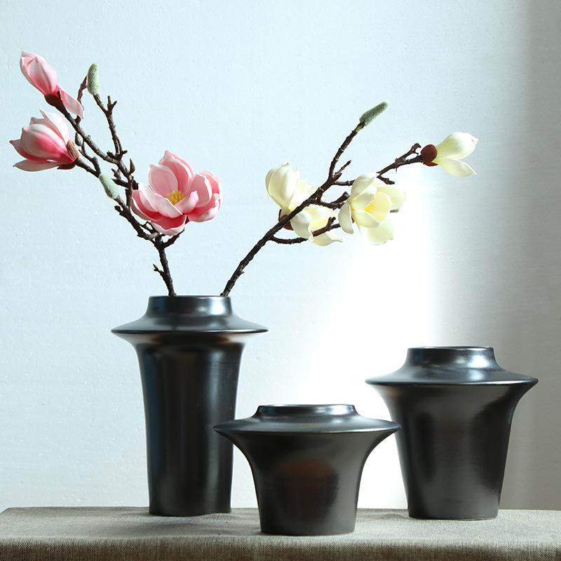 手陶艺粗陶花干花插花摆瓶ITE件禅意茶工室花陶瓷花盆器陶泥陶罐,橡塑材料及制品,工业陶瓷,淘宝优惠券,粉丝福利购,淘宝优惠卷