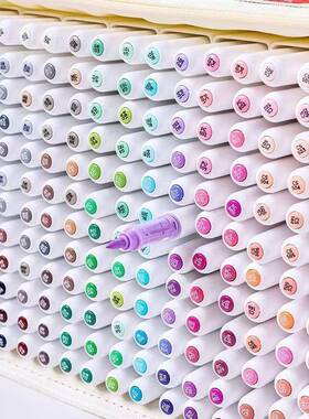 蓝240色美软头直式丙烯马克笔套装果儿童839D液IY画笔术专业绘画