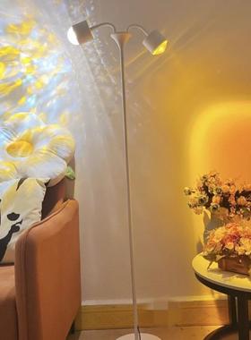 网红水灯波波纹落地灯氛围直45890播用背景专灯双头水纹氛围灯落