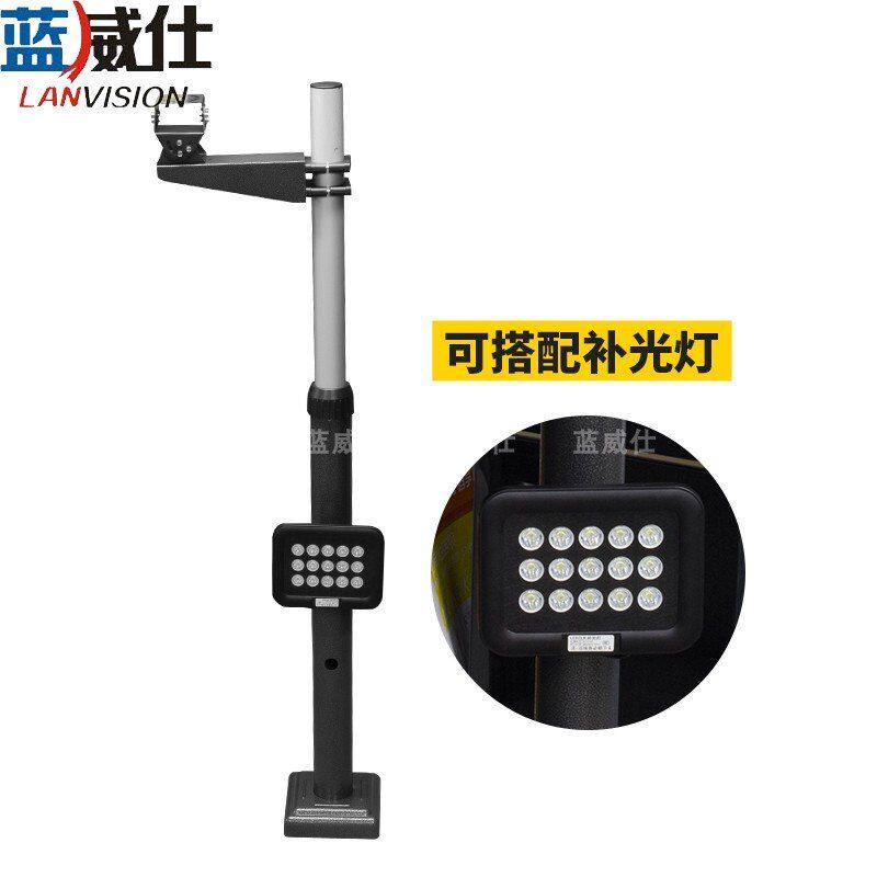 停车场立杆摄像机立柱车牌识别道闸卡口监控可伸缩立杆海康通用