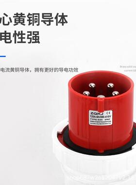 公母对Q-接045航空插头5芯5X12859工5A防水IP67三相四线业插头125