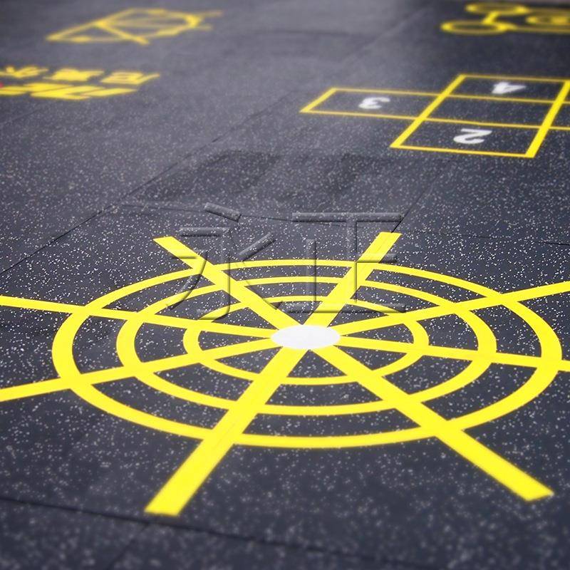 厂家INZ橡胶地板拼装销地板健身房减震地板隔游乐场地售音橡胶卷