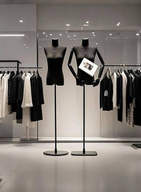 韩版色平87111肩模特具女装店橱窗人道台人服偶直黑角肩全身模特