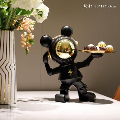 01暴力玄熊宇航员太托空人盘糖果盘餐厅几电视柜入户关柜收茶纳摆