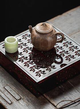 弥亚克力方形茶盘复32794古镂壶承夫小型空蓄水干泡台托言盘功茶