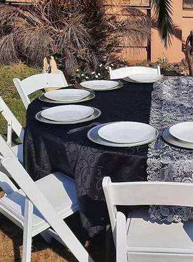 婚礼叠厂塑料白色折椅温布OER椅婚庆酒顿店宴会软包椅工子大人