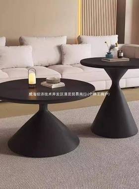 奶风创意漏茶几客厅简约茶几茶油轻奢圆形茶几民宿沙简AYC约桌小