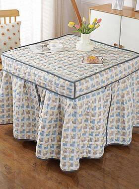 厚2025跨境可拆洗加脱胆被子1.米火桌罩套被罩2新款长烤方形烤火