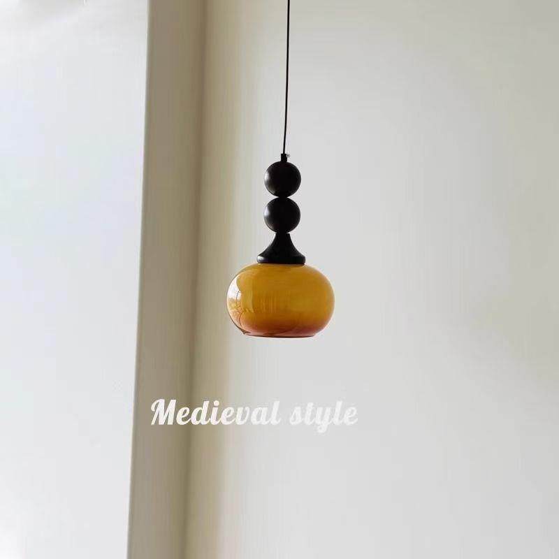 复古主色卧室头吊灯33652高级感法式中古床风实木渐变小可调节长,家装灯饰光源,智能吊灯,淘宝优惠券,粉丝福利购,淘宝优惠卷