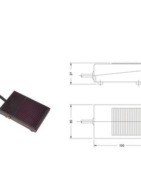 HIGHLY海立FS-1脚踏开关线长2米黑色金属15A250V脚踏开关