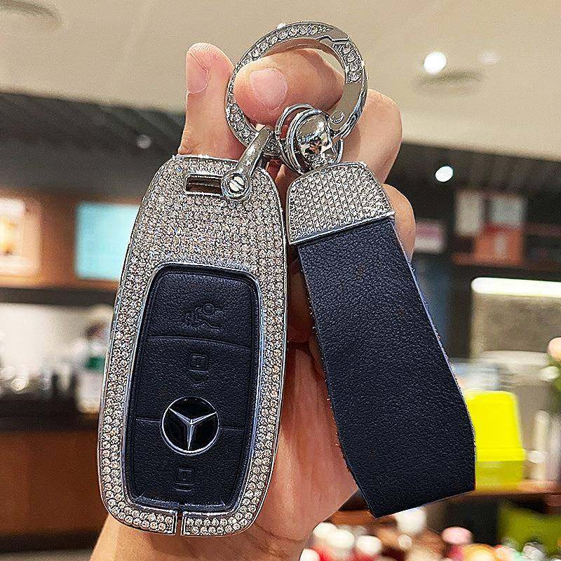 适合奔驰钥匙套e300l扣c260la200l壳gla200包A级E级C200L全钻真皮