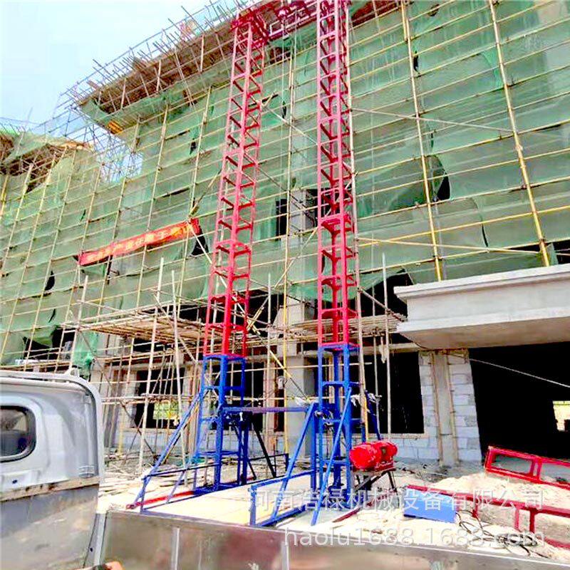 工程工地施工升降机建筑高空作业升降平台升降机自升式龙门架