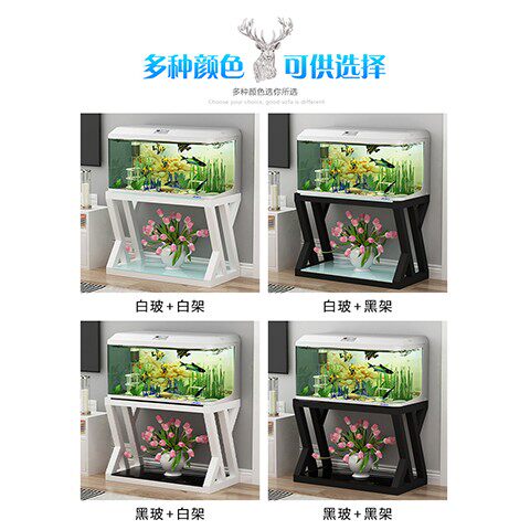 鱼缸柜金属鱼缸架子鱼缸桌钢木鱼缸底座鱼缸底架铁艺鱼缸储物架子