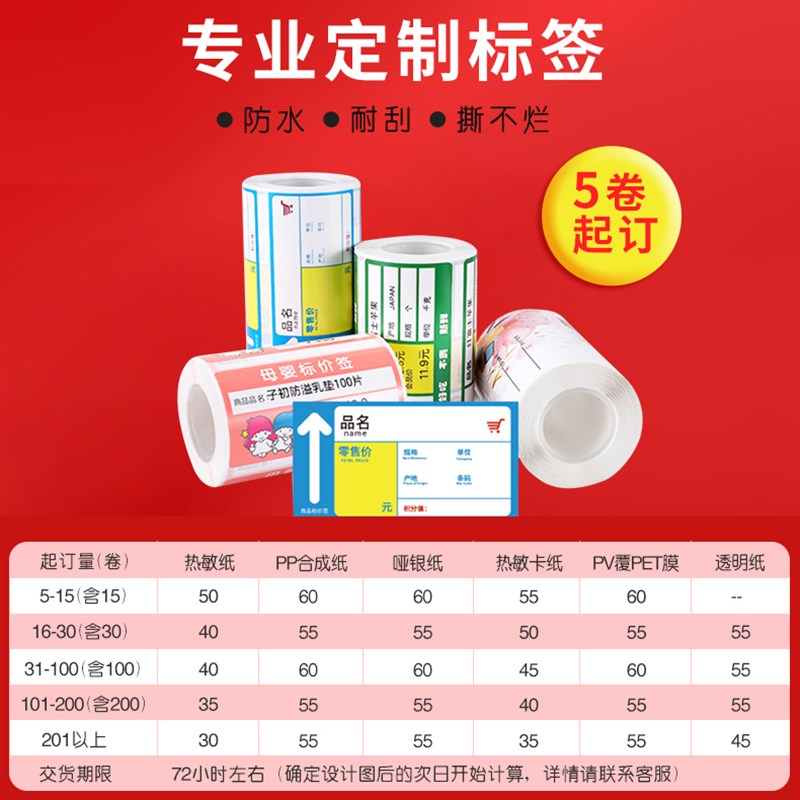 精臣b21标签纸 标签机B11打印纸b3s服装吊牌超市商品价格不干胶热