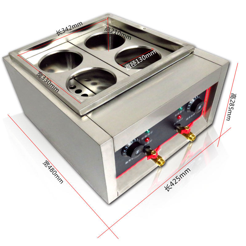 商用台式电热煮面炉四头商用不锈钢煮面机汤粉炉麻辣烫机电煮面锅