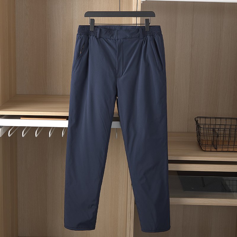 加绒加厚中老年休闲裤松紧高腰老人棉裤爸爸冬装男裤爷爷冬季长裤