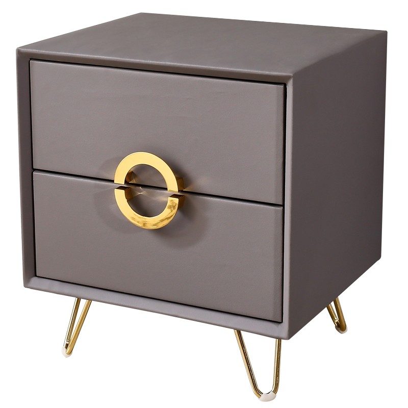 新款轻奢床头柜软包皮艺床边柜网红小空间床边柜电话柜储物床头柜