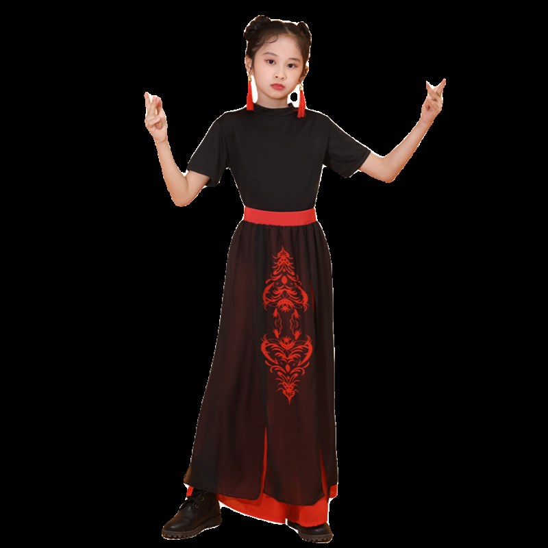 雪龙吟舞蹈服儿童国潮古典舞扇子骁的舞蹈服装中国少年郎演出服女