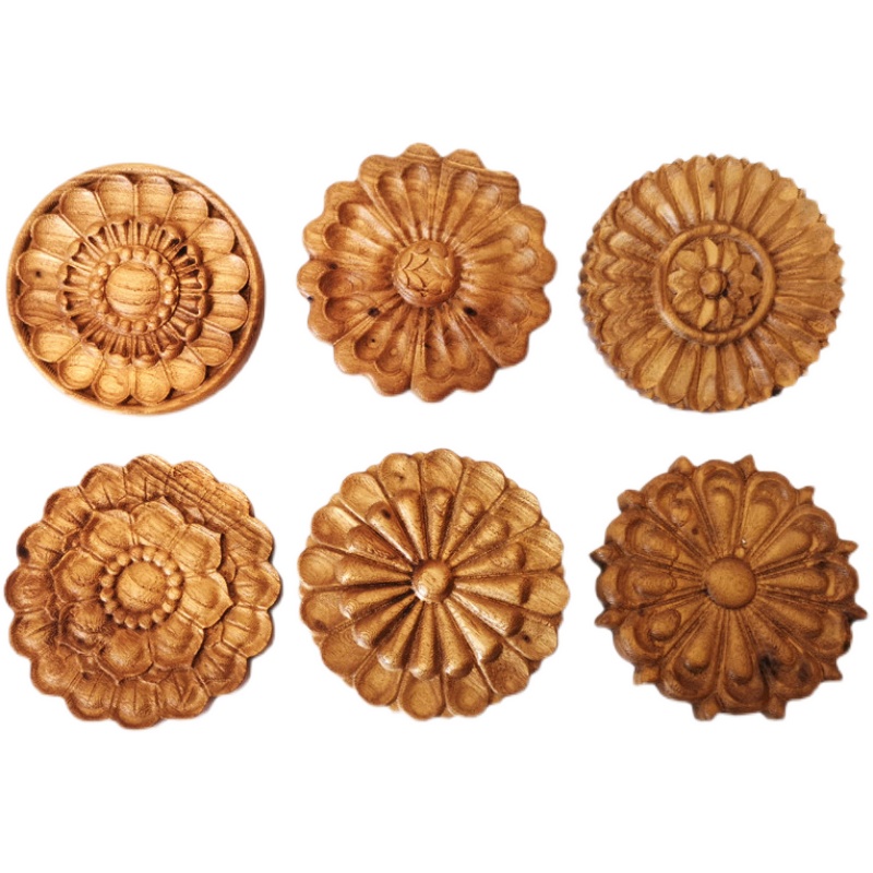 东阳木雕 柜门角花 家具实木贴花木门木箱雕花欧式洋花木花片花格