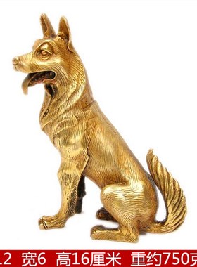 纯铜狗黄铜狼狗一对铜狗生肖狗补西北角家居客厅工艺礼品摆饰礼品