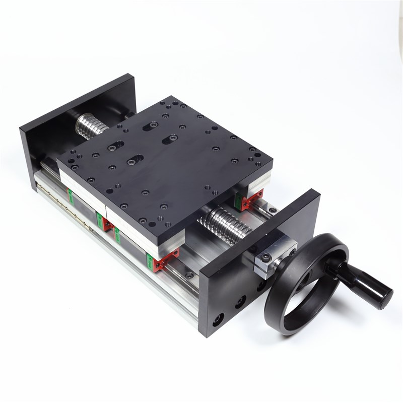 重型滑台模组步进伺服手动滑台H150滚珠丝杠86电机电动双向正反牙