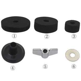 后浪器乐 爵士架子鼓吊镲片配件 棉毛毡支架减震海绵垫螺丝旋钮帽