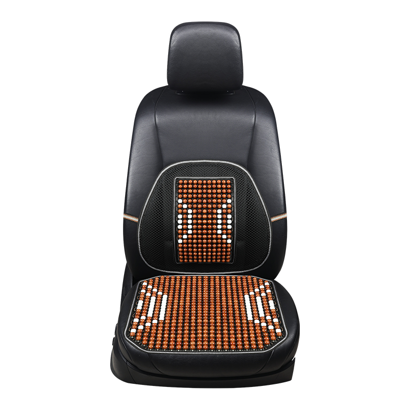汽车腰靠夏季车用按摩木珠坐垫透气办公室座椅靠背垫护腰通风透气