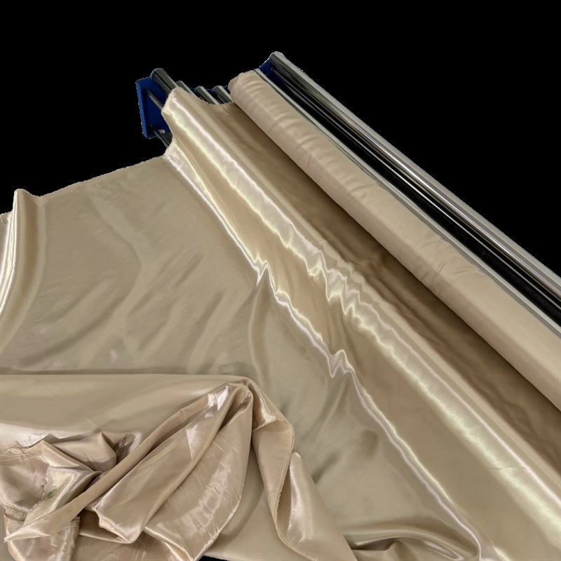 浅香槟色绸布绸缎布料新车揭幕布礼盒包装里衬丝绸布料桌布窗帘布