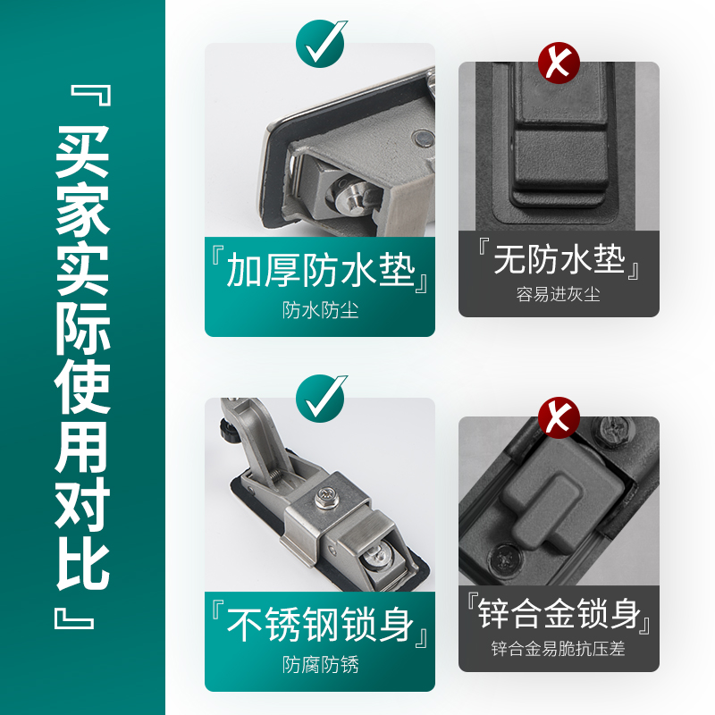 XAT31-SS镜面MS606配电箱锂电设备平面弹跳按钮锁MS719压缩门锁