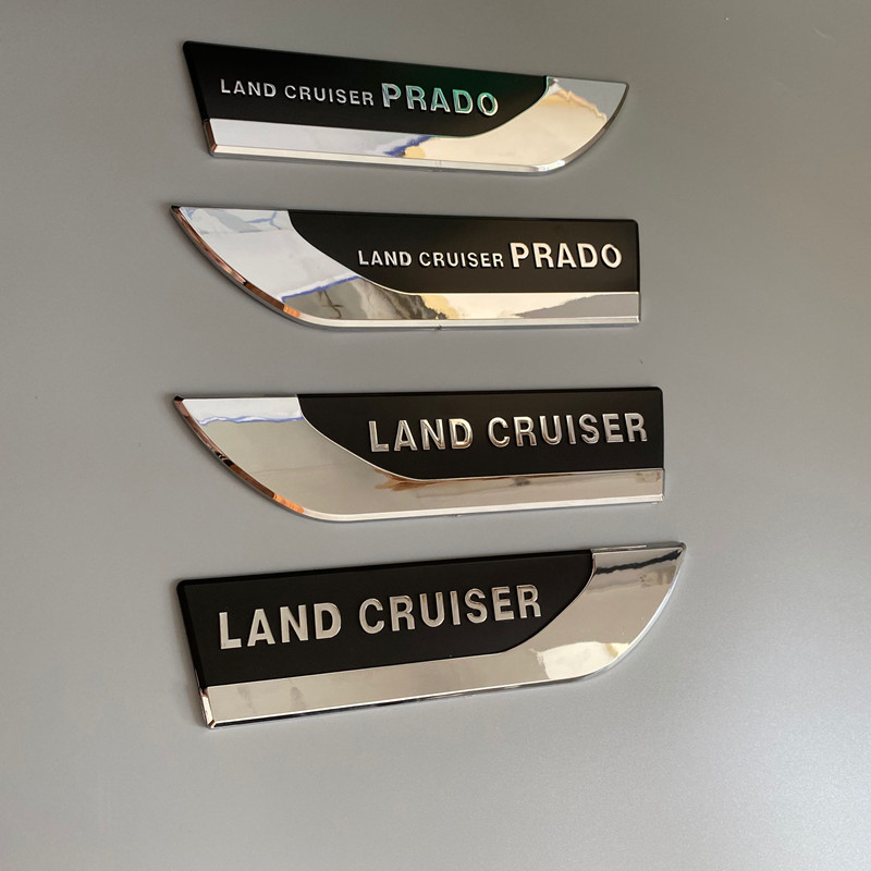 普拉多叶子板侧标霸道车标兰德酷路泽车身装饰贴陆巡亮条改装配件