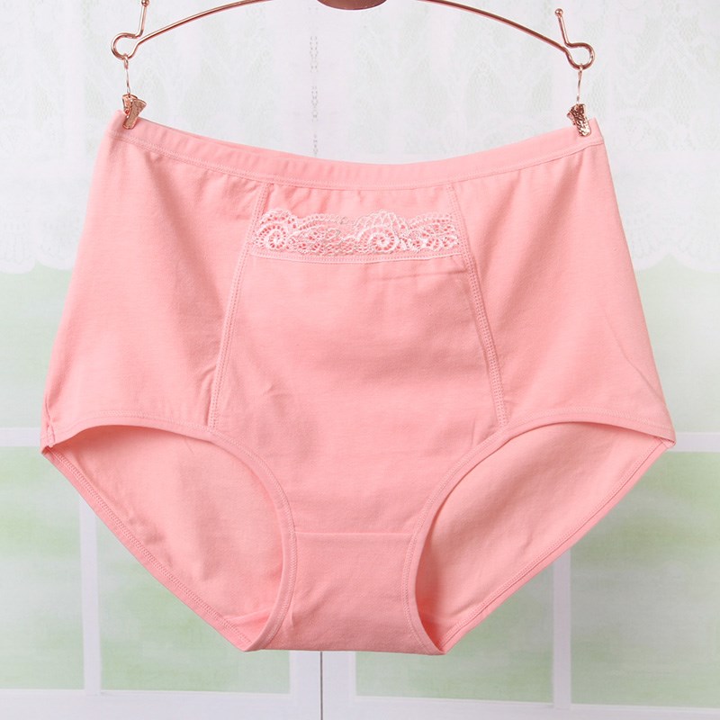 大码纯棉棉质面料女式口袋内裤本命年红黑色妈妈棉秋冬裤头中腰