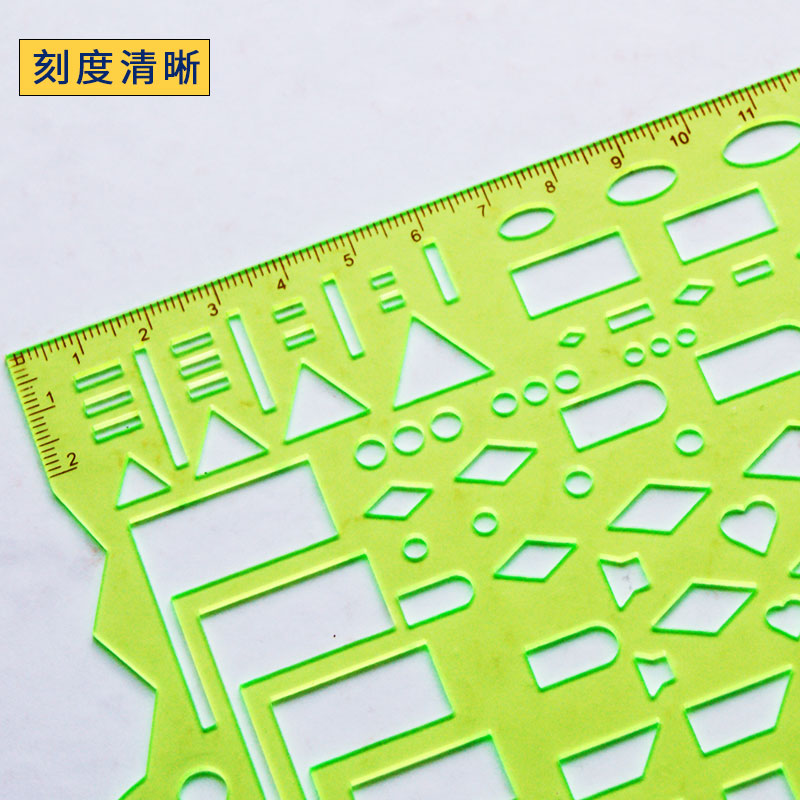 多功能地形模板尺战术15型指挥尺识图用图尺作战标图工具地图尺子