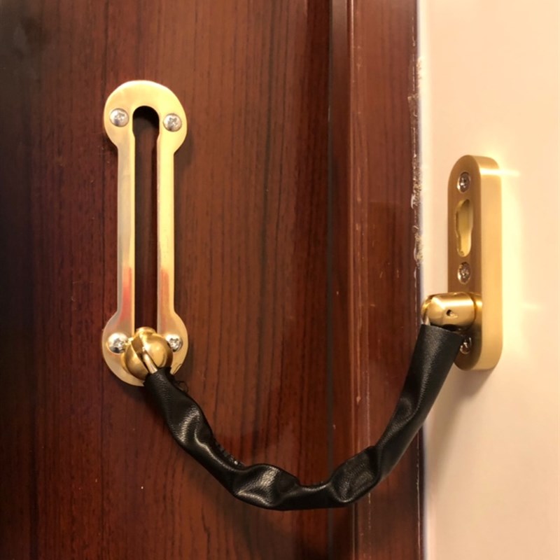 红古铜防盗链插销安全链条门窗栓防盗门房间门内宾馆客房门锁门扣