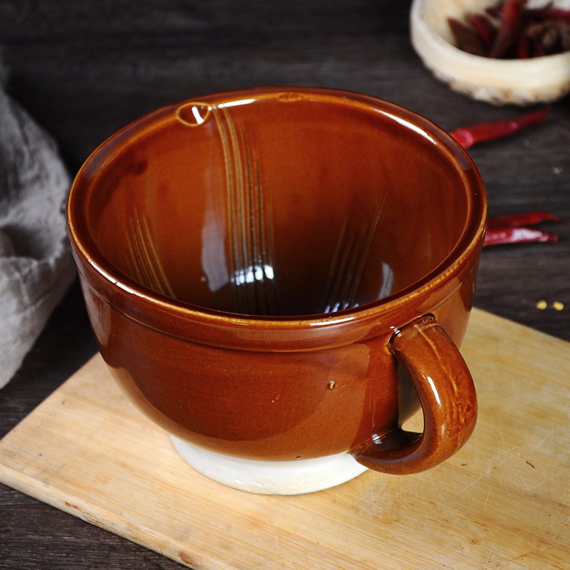 擂钵家用研磨器捣蒜器蒜泥器擂辣椒皮蛋擂茶陶瓷捣碎罐手动蒜臼子