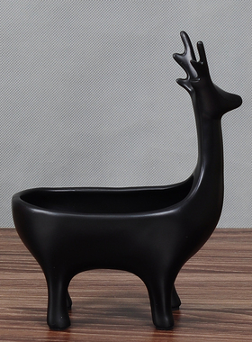 创意鹿摆件鞋柜放钥匙茶几杂物钥匙收纳盒欧式简约玄关遥控器家用