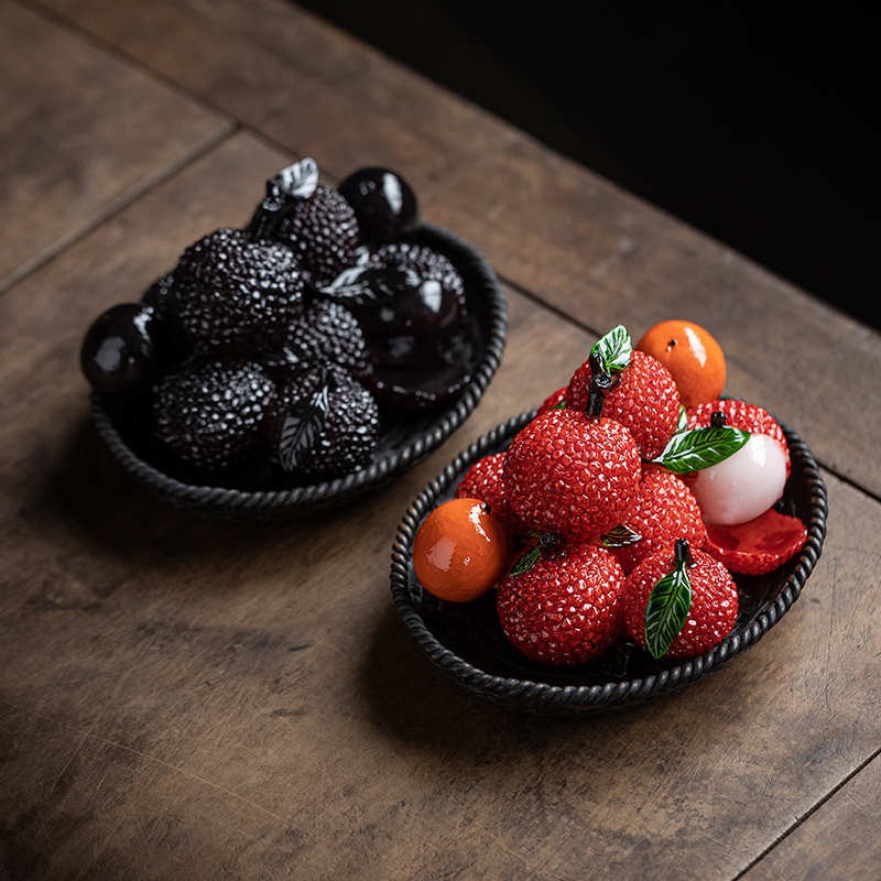 荔枝摆件(红利)家居玄关桌面装饰品茶室茶桌变色茶宠茶玩茶道摆设