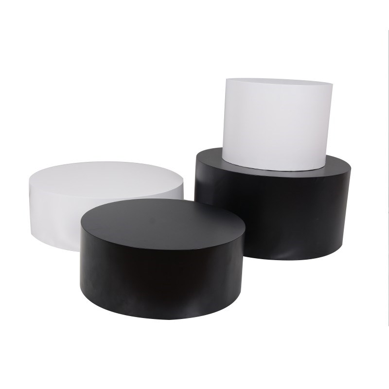 模特站台圆形主播地台婚纱店橱窗直播摄影服装烤漆网红台子展示台