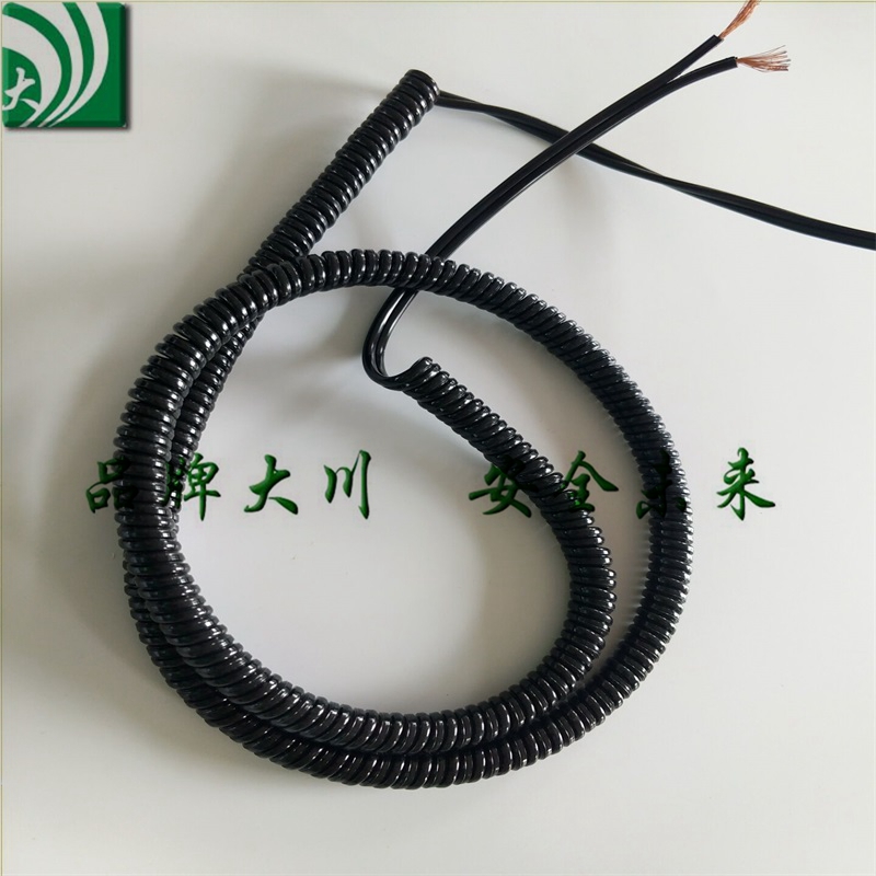 2芯PU并线娃娃机线 娃娃机伸缩线 套管弹簧线 可按要求定做