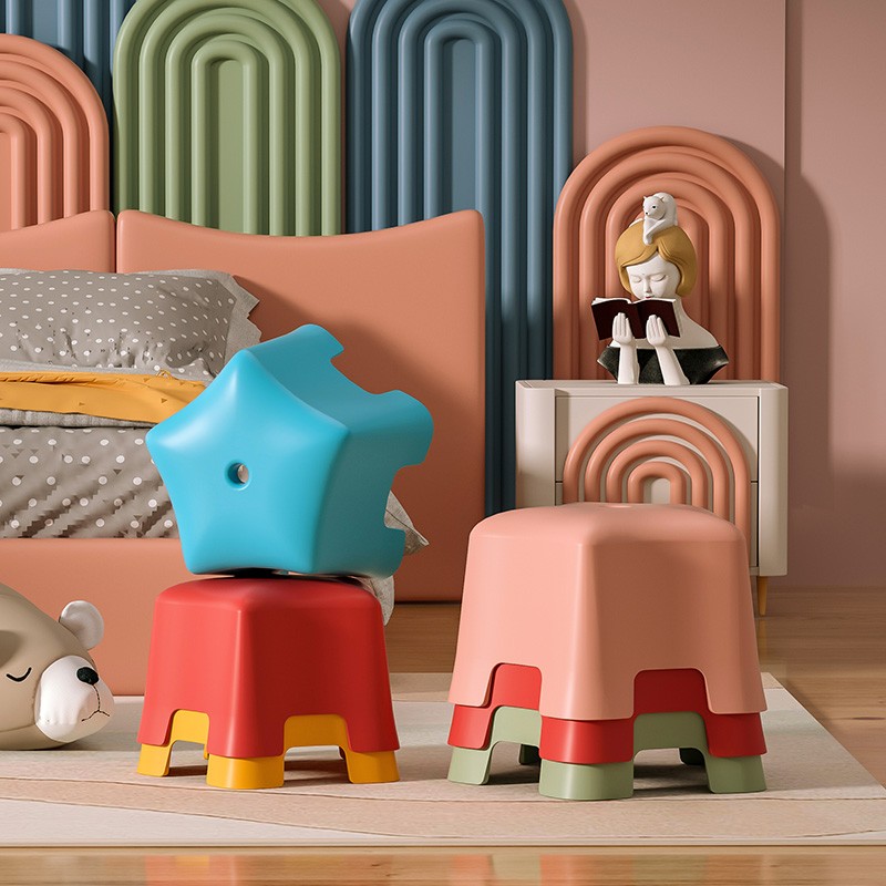 海星矮凳塑料小凳子家用凳子小板凳踏脚凳儿童凳加厚胶凳浴室防滑