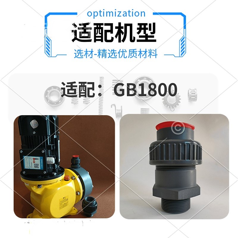 南方计量泵单向阀 止回阀进出口阀 GB1800PP4MNN DN40板阀CNP适配