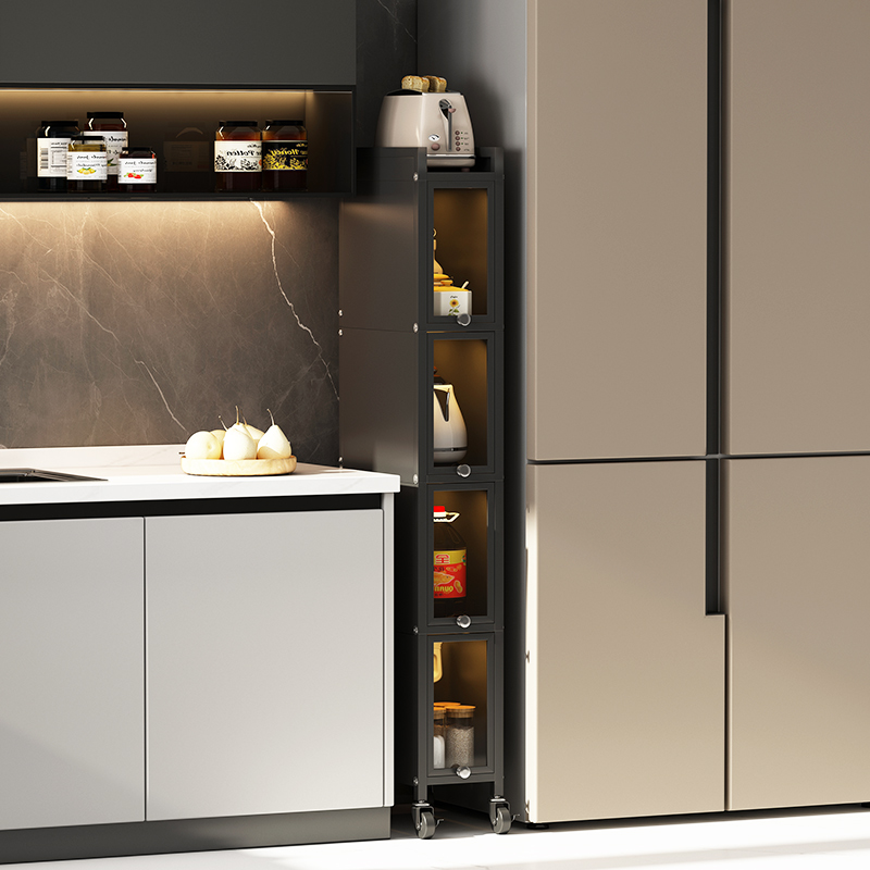 20/25cm公分宽夹缝柜落地多层厨房冰箱缝隙置物架侧收纳超窄边柜