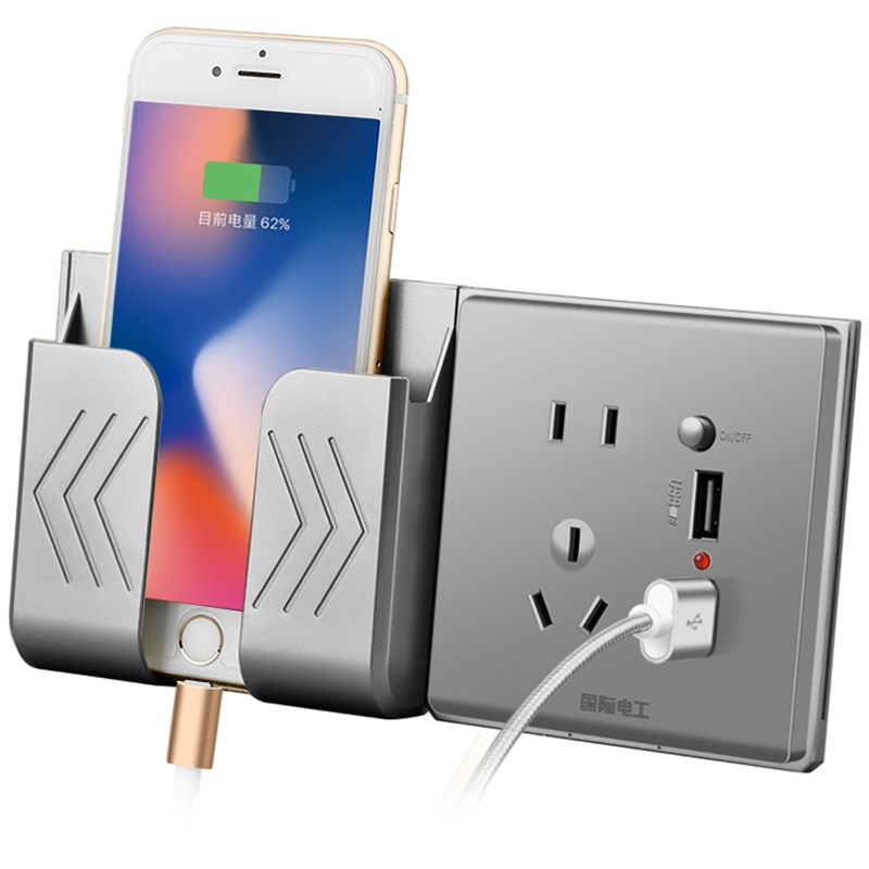 国际电工86型家用电源墙壁开关插座二三插5五孔带USB多孔插座面板
