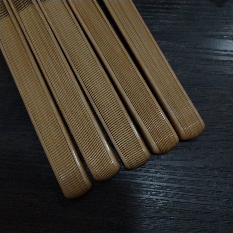 老艺人精工制作8寸9.5寸老玉竹茄头扇骨文玩扇子宣纸折扇贴梁刮宓